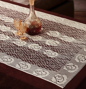 Bieżnik żakardowy jak robótka Róże