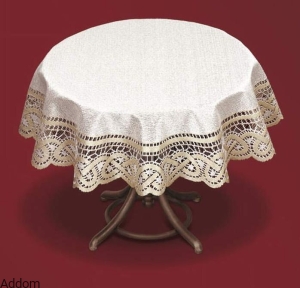 Stylowy żakardowy obrus okrągły