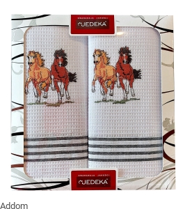 Komplet ścierek w konie