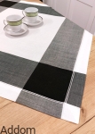 Lniany obrus w paski 85x85