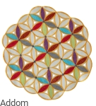 Serwety haftowane geometryczne