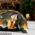 Komplet złotej pościeli satynowej ginko.jpeg