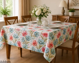 Eleganckie obrusy plamoodporne w kwiaty