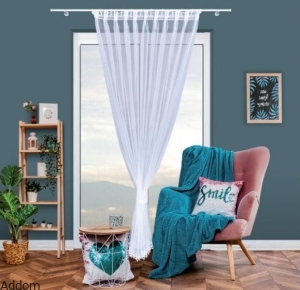 Firana panel z gipiurą do salonu