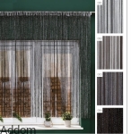 Firany makarony ze srebrną nicią