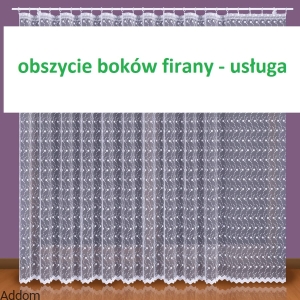 Obszycie boków firan