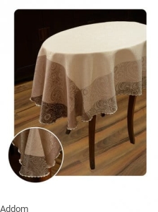 Eleganckie owalne obrusy z teflonem